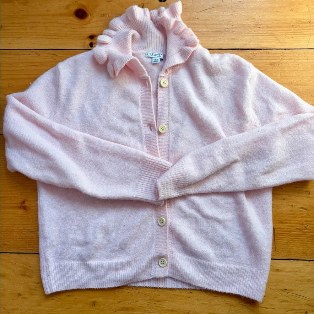 J.Crew Crewcuts Ruffle Cardigan Bundle Pink Ivory Soft Yarn $60 Each - Picture 6 of 12